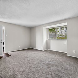 carpeted living room entrance at the Oakley apartment homes in Tuscaloosa, AL
